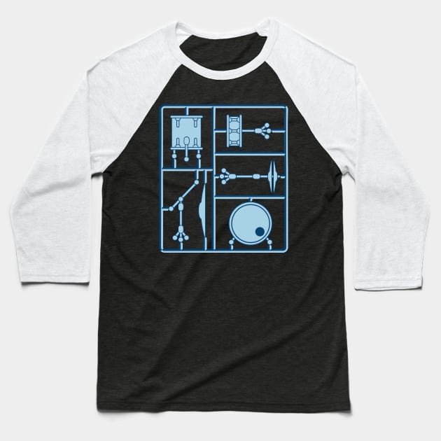 DIY Drum Kit Baseball T-Shirt by drummingco